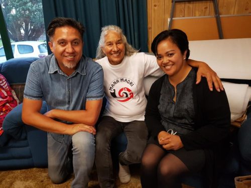 Paora Tibble, Angeline Greensill and Migoto Eria. Photograph courtesy of Migoto Eria